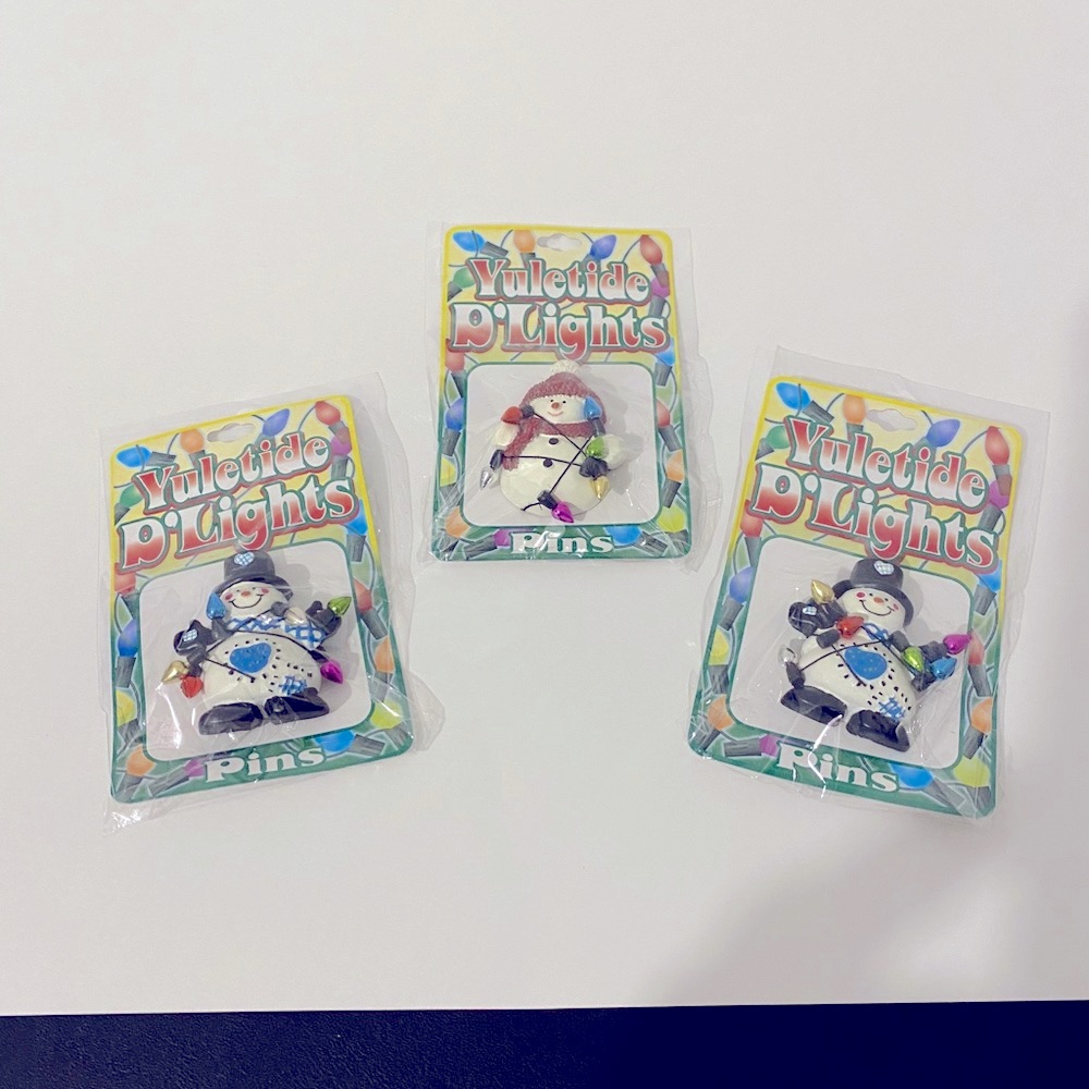 Yuletide Snowmen Pins Lot Of 3 Brand New In Pkg